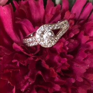 Sterling silver and CZ ring